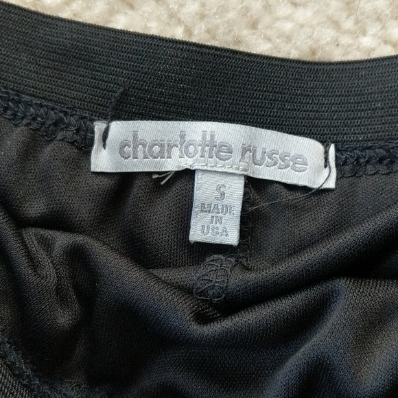 Charlotte Russe Black & White Pleated Skirt - Picture 2 of 4